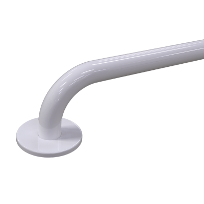 Uchwyt Kątowy dla Niepełnosprawnych prawy 100/60cm biały fi32 + MASKOWNICE