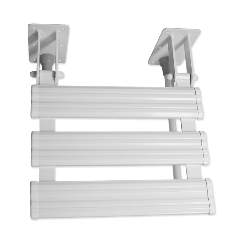 Krzesełko Prysznicowe dla Niepełnosprawnych Uchylne wzmocnione białe fi25