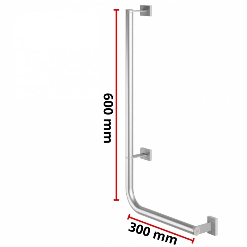 Uchwyt kątowy dla Niepełnosprawnych 60x30cm fi 32 mm