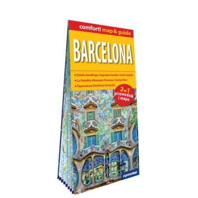 Barcelona laminowany map&guide 2w1: przewodnik i mapa
