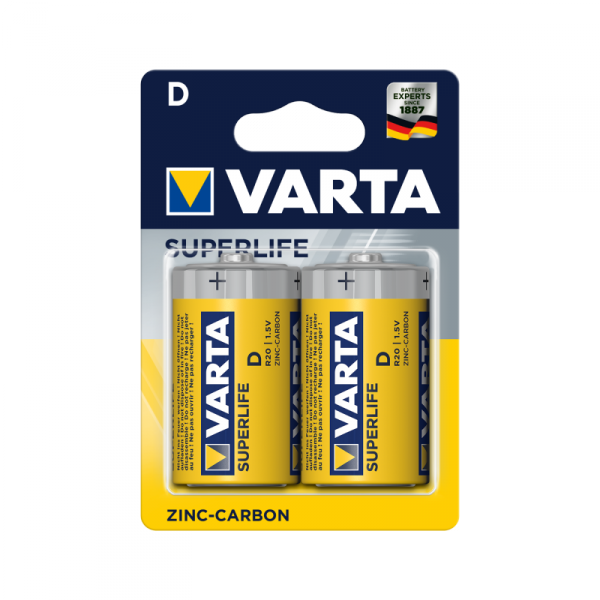 Bateria VARTA R20 SUPERLIFE 2szt./bl.
