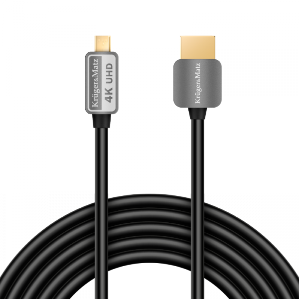 Kabel HDMI - micro HDMI wtyk-wtyk (A-D)  1.8m Kruger&amp;Matz