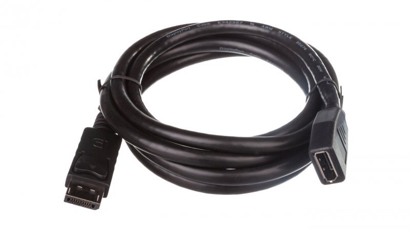 Kabel przedłużający DisplayPort 1.2 Typ DP/DP, M/Ż czarny 2m