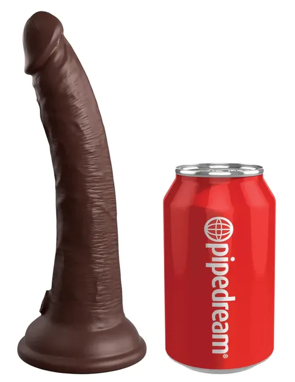 King Cock Elite 7&quot; Dual Density Vibrating Silicone Cock w/ Remote
