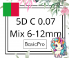 5D C 0,07 6-12 mm BasicPro Paleta Mix - Zielone / Czerwone - Dwa Kolory w Pudełku 