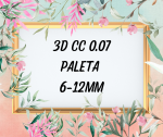 3D, profil CC, 0,07mm, MIX 6-12mm - gotowe kępki rzęs, PALETA 