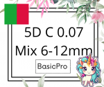 5D C 0,07 6-12 mm BasicPro Paleta Mix - Zielone / Czerwone - Dwa Kolory w Pudełku 