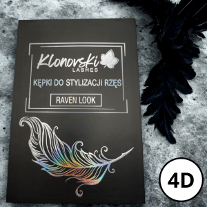 4D C 0,07 RAVEN LOOK Paleta1000 kępek WĄSKIE  -  Pojedyncze Długości  