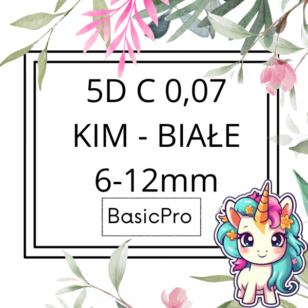 5D C 0,07 6-12mm BasicPro Paleta Mix - Promień Biały / Kępka Czarna KIM