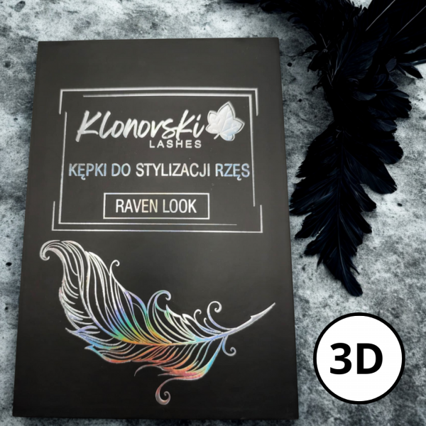 3D C 0,07 RAVEN LOOK Paleta 600 kępek - Pojedyncze Długości
