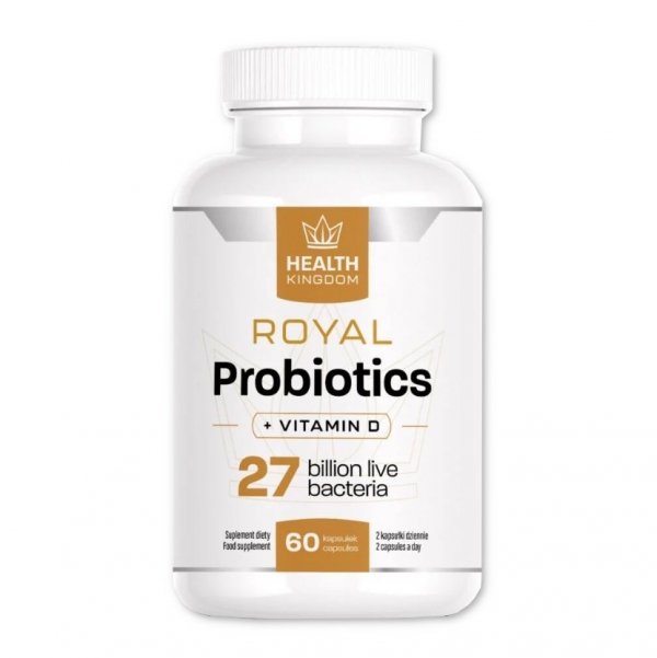 Health Kingdom Royal Probiotics probiotyk 10 szczepów bakterii 27 mld + witamina D + karczoch + ostropest plamisty