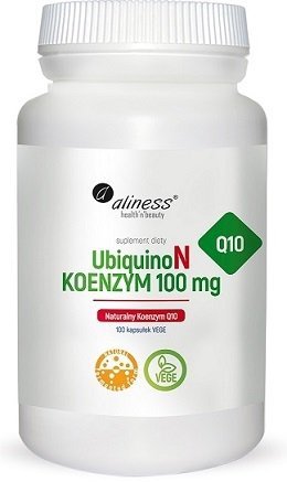 Aliness UbiquinoN Naturalny KOENZYM Q10 100mg suplement diety 100 kapsułek VEGE