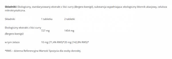 Aliness BeOrganic Żelazo produkt BIO 10 mg x 50 tabletek
