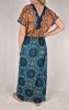S1 - Suknia maxi boho z printem w stylu koronki i orientalnymi wzorami