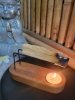 Drewniana podstawka pod Palo Santo (średnia)  YIN-YANG