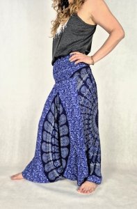 Szarawary Damskie „Peacock Bloom” – 100% Rayon z Tajlandii 
