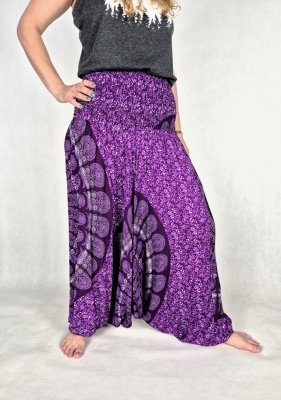 Szarawary Damskie „Peacock Bloom” – 100% Rayon z Tajlandii