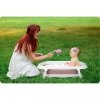 Wanienka dla niemowląt RK-281 biało-różowa