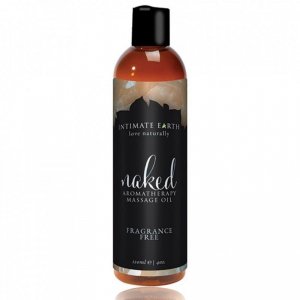 Bezzapachowy olejek do masażu - Intimate Earth Massage Oil Naked Unscented 120 ml
