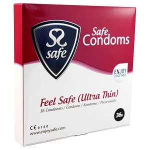 Prezerwatywy ultra cienkie - Safe Feel Safe Condoms Ultra-Thin 36 szt