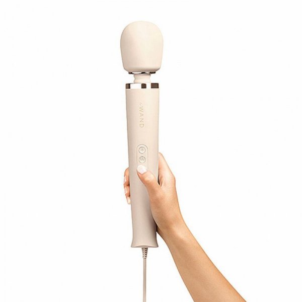 Masażer - Le Wand Powerful Plug-In Vibrating Massager Cream