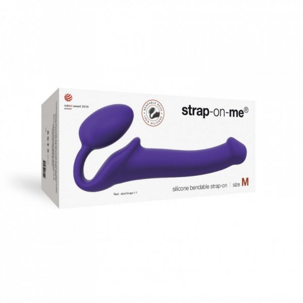 Dildo - Strap-On-Me Semi-Realistic Bendable Strap-On Purple M