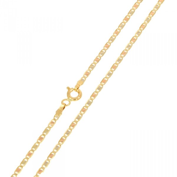 Złoty łańcuszek trzykolorowy 50cm LA.00718 pr.585