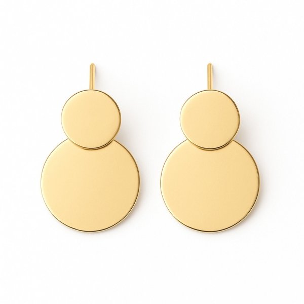 Złote Kolczyki Ruchome Kółka 585 – Elegancka Biżuteria Damska