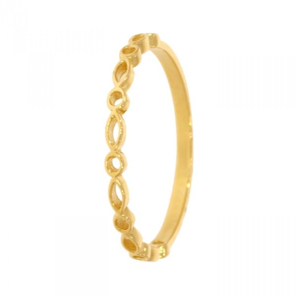 Złoty delikatny pierścionek z cyrkoniami do noszenia po kilka PR.00731 pr.585
