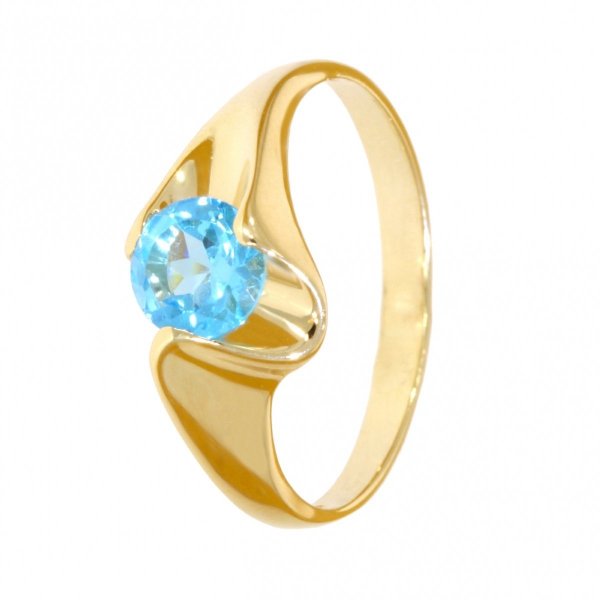  Złoty pierścionek Topaz swiss PR.00913 pr.585