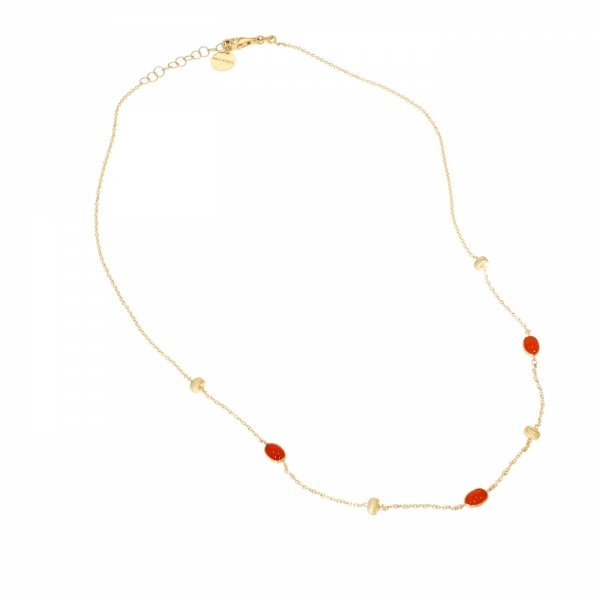Złoty naszyjnik z koralem CE.01020 pr.585