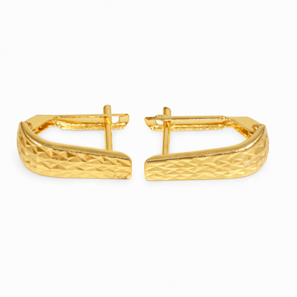 Złote Kolczyki 585 Diamentowane na angielskim zapięciu KL.03781