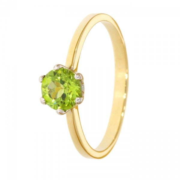 Złoty pierścionek z oliwinem PR.00898 pr.585