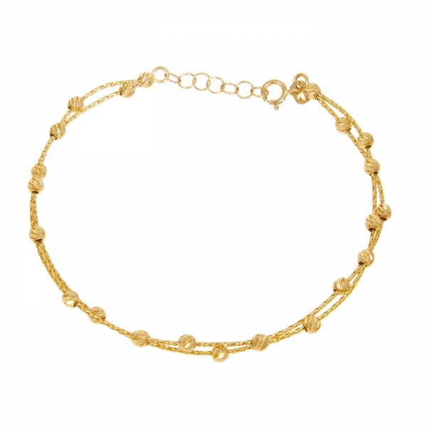 Złota sztywna bransoletka z kuleczkami BR.01395 pr.585