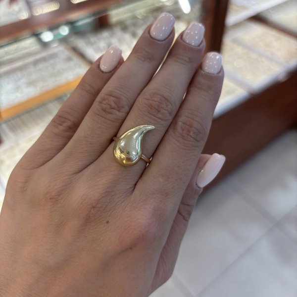 Złoty pierścionek w kształcie łezki PR.01170 pr.585