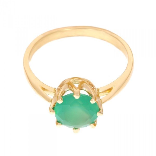 Złoty klasyczny pierścionek z agatem PR.00282 pr.585