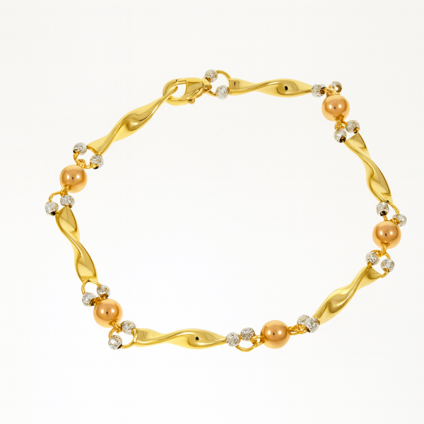 Złota bransoleta damska z kulkami BR.00202 pr.585