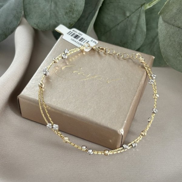  Złota bransoletka z kuleczkami BR.01414 pr.585