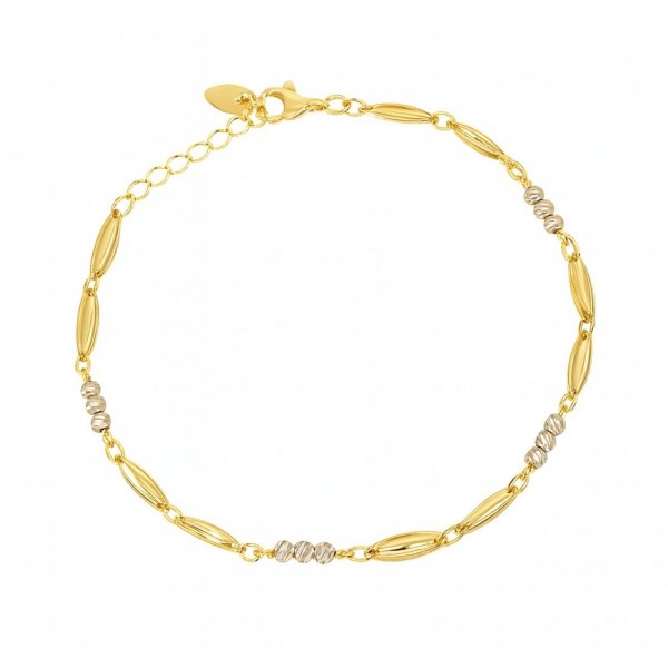 Złota bransoletka 585 z eleganckimi elementami BR.01429