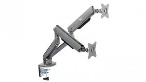 Uchwyt na dwa monitory gamingowy NanoRS, podświetlenie LED RGB, 17-32, max. 9kg, VESA 75x75 / 100x100, RS166