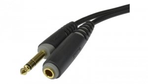 KLOTZ Kabel instrumentalny przedłużacz Audio Jack 6,3mm Stereo (wtyk / gniazdo) 3m