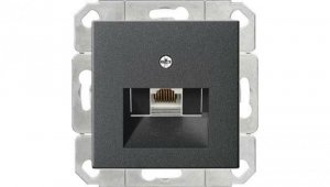 Gniazdo komputerowe poj. RJ45 cat. 6 Gira System 55 antracyt