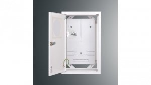 Rozdzielnica n/t licznikowa RZ 19NN P T3F PŁYTKA 402x253x135 pełne drzwi IP30 RAL 9003