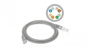 Patchcord UTP A-LAN KKU5SZA20 (RJ45 - RJ45 20m UTP kat. 5e kolor szary)
