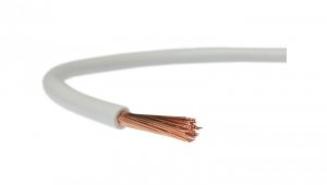 Przewód instalacyjny H05V-K / LgY 0,35 500V biały linka giętka Texsim /100m/