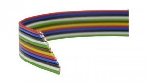 Przewód wstążkowy montażowy TLWY 12x0,22 150V kolorowy Technokabel /50m/