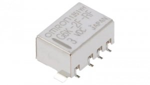 Przekaźnik elektromagnetyczny DPDT Ucewki 3VDC 0,3A/125VAC G6K-2F-RF 3DC