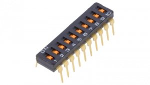 Przełącznik DIP-SWITCH liczba biegunów 10 ON-OFF A6T0102