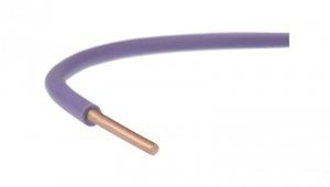 Przewód instalacyjny H07V-U / DY 2,5 750V fioletowy drut Elektrokabel /100m/