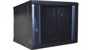 GT Networks Szafa Wisząca RACK 19 cali 12U 600mm czarna do samodzielnego montażu GTS-19-12U600-AB